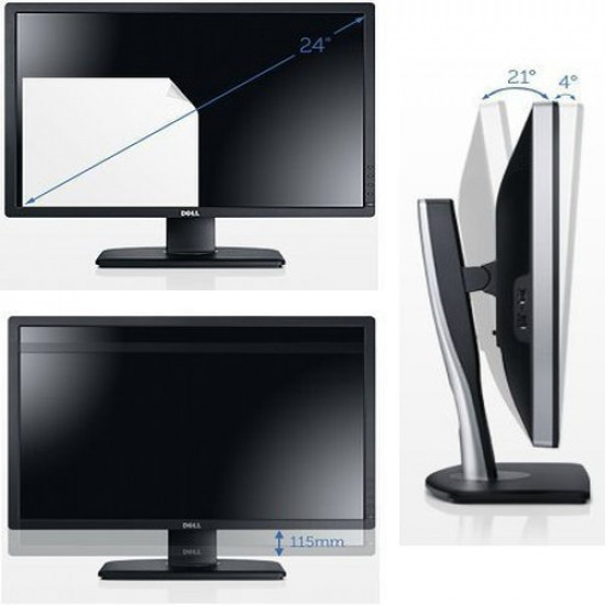 used, refurbished, Dell 24 inch (60.9 cm) Widescreen Ultrasharp U2412M (Black)