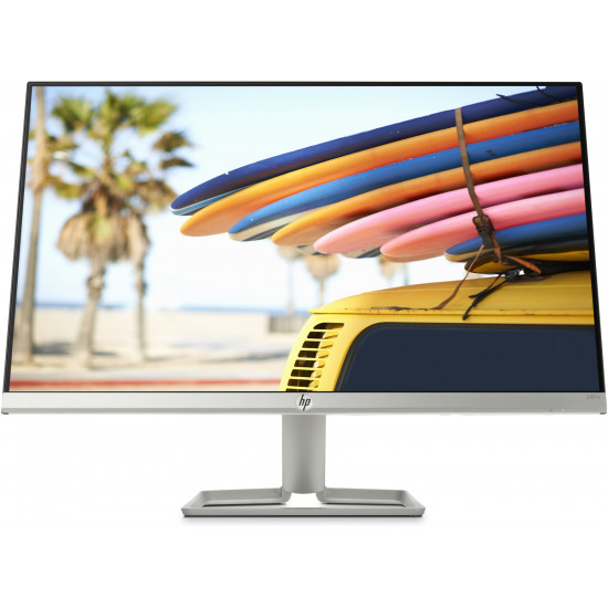 HP 24 Inch Ultra-Slim Full Hd Computer Monitor, Built-in Speakers, IPS Panel with Hdmi and Vga Ports - HP 24Fw Display with Audio - 4Tb30Aa (Silver)