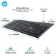 HP Black USB Wired Keyboard Mouse Combo