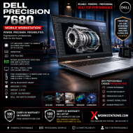DELL PRECISION 7680 Mobile Workstation (13th Generation Intel® Core™ i9-13950HX Processor 36M Cache, up to 5.50 GHz  I 16" FHD Display I 32GB RAM I 2TB NVMe SSD I Windows 11 Pro I Nvidia Quadro RTX 2000 ADA 8GB Graphics I Silver I 2.6 Kg