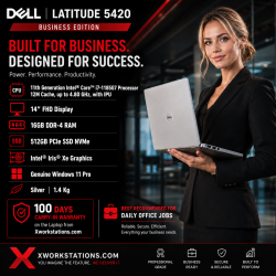 Dell Latitude 5420 Business Edition Laptop ( 11th Generation Intel® Core™ i7-1185G7 Processor 12M Cache, up to 4.80 GHz, with IPU I 14" FHD Display I 16GB RAM I 512GB PCIe SSD I Windows 11 Pro I Intel® Iris® Xe Graphics I Silver 1.4 Kg