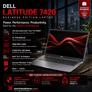 Dell Latitude 7420 Business Edition Laptop ( 11th Generation intel® Core™ i5-1145G7 Processor 8M Cache, up to 4.40 GHz, with IPU I 14" FHD Display I 16GB RAM I 512GB PCIe SSD I Windows 11 Pro I Intel® Iris® Xe Graphics I Silver 1.34 Kg Dell Latitude 7420 Business Edition Laptop ( 11th Generation intel® Core™ i5-1145G7 Processor 8M Cache, up to 4.40 GHz, with IPU I 14" FHD Display I 16GB RAM I 512GB PCIe SSD I Windows 11 Pro I Intel® Iris® Xe Graphics I Silver 1.34 Kg