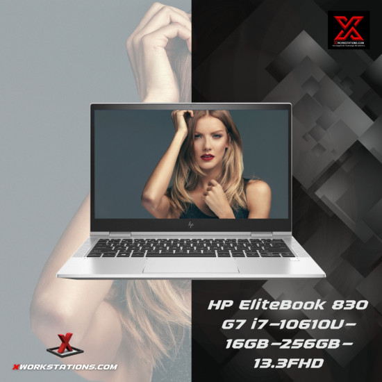 HP EliteBook 830 G7 Premium Laptop 10th Generation Intel® Core™ i7-10610U Processor 8M Cache, up to 4.90 GHz I 13.3" FHD Display I 16GB RAM I 256B NVMe SSD I Windows 11 Pro I Intel® UHD Graphics I Audio By Bang & Olufsen I Silver I 1.3 Kg