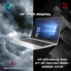 HP EliteBook 840 G7 Premium Laptop 10th Generation Intel® Core™ i5-10210U Processor 6M Cache, up to 4.20 GHz I 14" Touch Display I 8GB RAM I 256B NVMe SSD I Windows 11 Pro I Intel® UHD Graphics I Audio By Bang & Olufsen I Silver I 1.42 Kg HP EliteBook 840 G7 Premium Laptop 10th Generation Intel® Core™ i5-10210U Processor 6M Cache, up to 4.20 GHz I 14" Touch Display I 8GB RAM I 256B NVMe SSD I Windows 11 Pro I Intel® UHD Graphics I Audio By Bang & Olufsen I Silver I 1.42 Kg