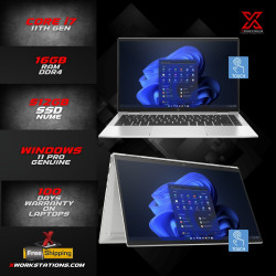 HP EliteBook x360 1030 G8 Convertable 11th Generation Intel® Core™ i7-1185G7 Processor 12M Cache, up to 4.80 GHz I Touch 14"FHD Display I 16GB RAM I 512GB SSD I Iris® XᵉGraphics I Audio By Bang & Olufsen I Windows 11 Pro I  Silver I 1.30 Kg"