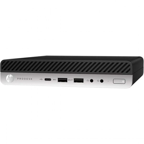 HP ProDesk 400 G4 Desktop Mini PC 8th Generation intel® Core™ i3-8100T Processor 6M Cache, up to 3.10 GHz I 8GB RAM I 256GB PCIe SSD I Windows 11 Pro I UHD 630 Graphics I Wifi Ready I Hp 65 Watts Charger I Silver-Black I 1.48 Kg