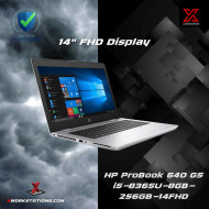 HP ProBook 640 G5 Premium Laptop 8th Generation Intel® Core™ i5-8365U Processor 6M Cache, up to 4.10 GHz I 14" FHD Display I 8GB RAM I 256B NVMe SSD I Windows 11 Pro I Intel® UHD Graphics I Audio By Bang & Olufsen I Silver I 1.7Kg HP ProBook 640 G5 Premium Laptop 8th Generation Intel® Core™ i5-8365U Processor 6M Cache, up to 4.10 GHz I 14" FHD Display I 8GB RAM I 256B NVMe SSD I Windows 11 Pro I Intel® UHD Graphics I Audio By Bang & Olufsen I Silver I 1.7Kg