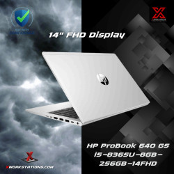 HP ProBook 640 G5 Premium Laptop 8th Generation Intel® Core™ i5-8365U Processor 6M Cache, up to 4.10 GHz I 14" FHD Display I 8GB RAM I 256B NVMe SSD I Windows 11 Pro I Intel® UHD Graphics I Audio By Bang & Olufsen I Silver I 1.7Kg HP ProBook 640 G5 Premium Laptop 8th Generation Intel® Core™ i5-8365U Processor 6M Cache, up to 4.10 GHz I 14" FHD Display I 8GB RAM I 256B NVMe SSD I Windows 11 Pro I Intel® UHD Graphics I Audio By Bang & Olufsen I Silver I 1.7Kg