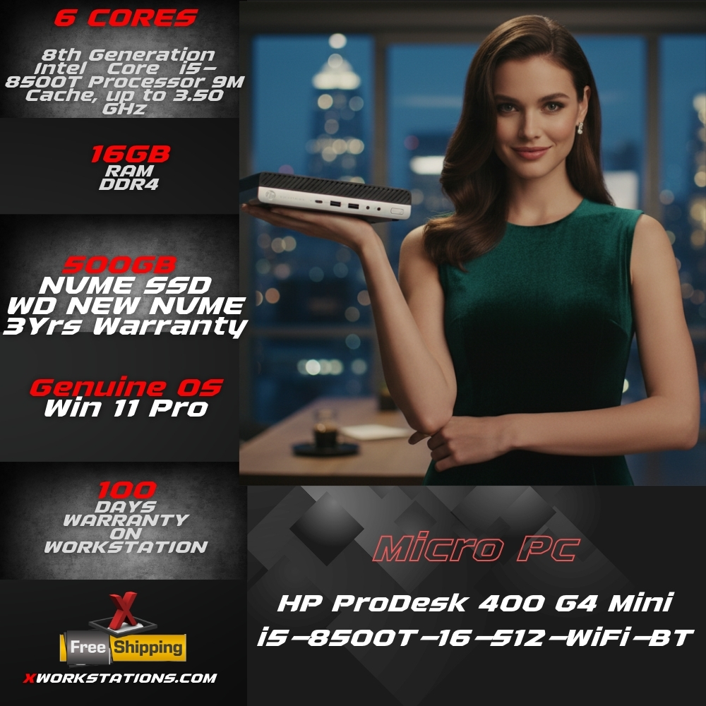 HP ProDesk 400 G4 Desktop Mini PC 8th Generation Intel®