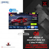 HP SERIES 5 MONITOR 524 SA I  23.8" FHD 1920 X 1080  I  100 HZ, IPS PANEL WITH VGA, HDMI  I  3-SIDED MICRO-EDGE BEZEL  I  BUILT IN SPEAKERS I  WHITE  I 3YRS HP WARRANTY
