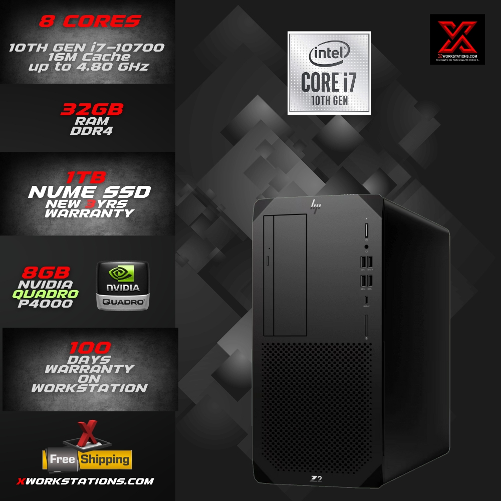 HP Z2 Tower G5 Workstation 10th GenerationIntel® Octa Core™