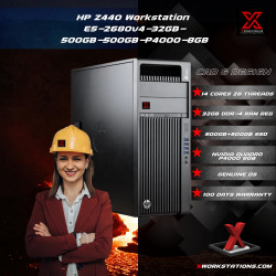 HP Z440 Workstation Intel® Xeon® 14 Cores & 28 Threads Processor E5-2680 v4 Processor 35M Cache up to 3.30GHz I 32GB RAM I 500GB+500GB SSD I Windows 10 Pro I Nvidia Quadro P4000 8GB Graphics I Black I 12 Kg