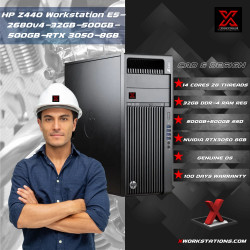 HP Z440 Workstation Intel® Xeon® 14 Cores & 28 Threads Processor E5-2680 v4 Processor 35M Cache up to 3.30GHz I 32GB RAM I 500GB+500GB SSD I Windows 10 Pro I Nvidia RTX 3050 8GB Graphics I Black I 12 Kg