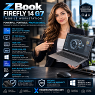 HP ZBook Firefly 14 G7 Mobile Workstation 10th Generation Intel® Core™ i5-10310U Processor 6M Cache, up to 4.40 GHz I 14" FHD Display I 16GB RAM I 256B NVMe SSD I Windows 11 Pro I Intel® UHD Graphics I Audio By Bang & Olufsen I Grey I 1.4Kg