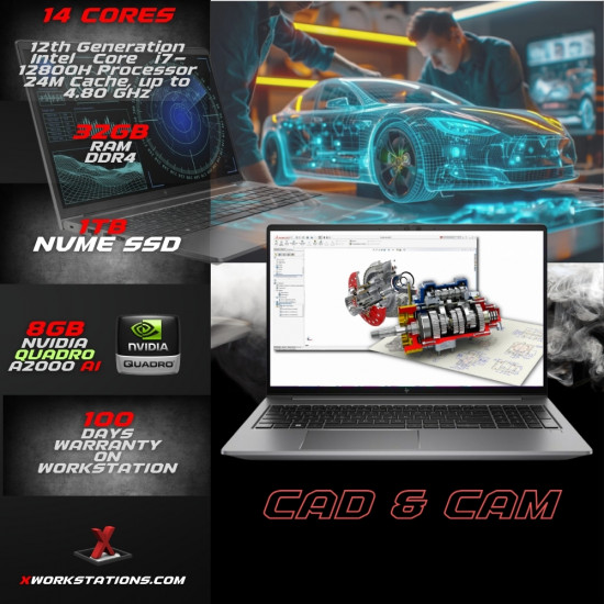 HP ZBook Power 15 G9 Mobile Workstation (12th Generation Intel® Core™ i7-12800H Processor 24M Cache, up to 4.80 GHz  I 15.6" FHD Display I 32GB RAM I 1TB NVMe SSD I Windows 11 Pro I Nvidia Quadro RTX A2000 8GB Graphics I Silver I 1.98 Kg