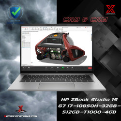 HP ZBook Studio 15 G7 Mobile Workstation 10th Generation Intel® Hexa Core™ i7-10850H Processor 12M Cache, up to 5.10 GHz I 15.6" FHD Display I 32GB RAM I 512GB SSD I Windows 11 Pro I Nvidia Quadro T1000 4GB I Silver 1.82 Kg